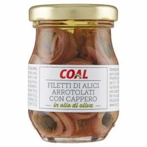 Coal Filetti di Alici Arrotolati con Cappero in olio di oliva 90 g