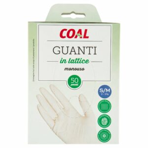Coal Guanti in lattice monouso S/M 7-7½ 50 pz