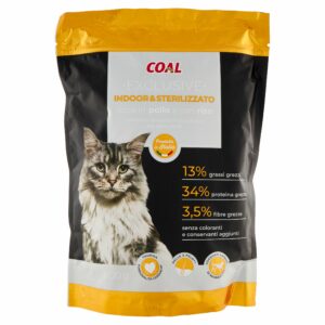 Coal Exclusive Indoor & Sterilizzato ricco in pollo e con riso 800 g