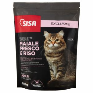 Sisa Exclusive Crocchette Ricche in Maiale Fresco e Riso 400 g