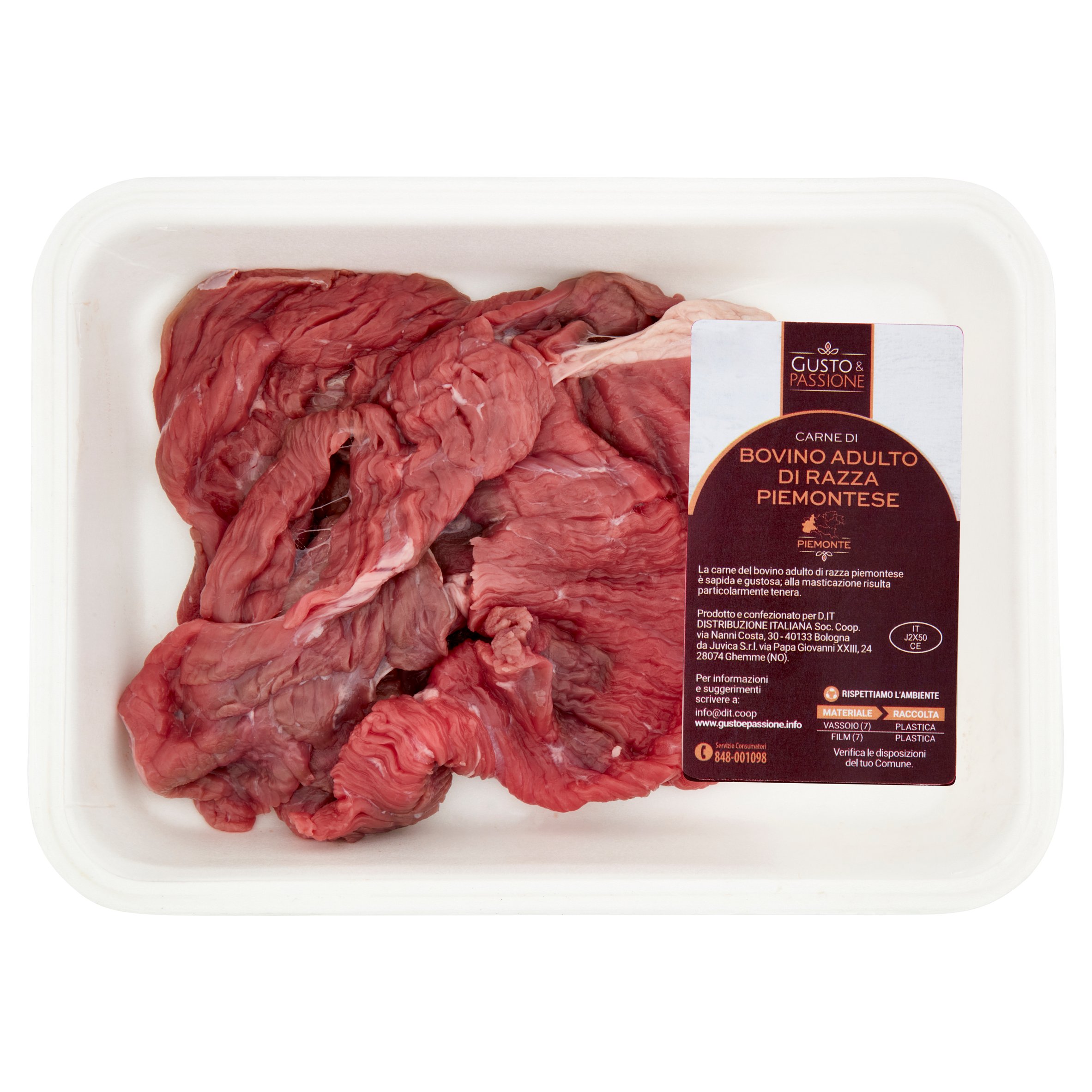 Gusto & Passione Carne di Bovino Adulto di Razza Piemontese Pizzaiola