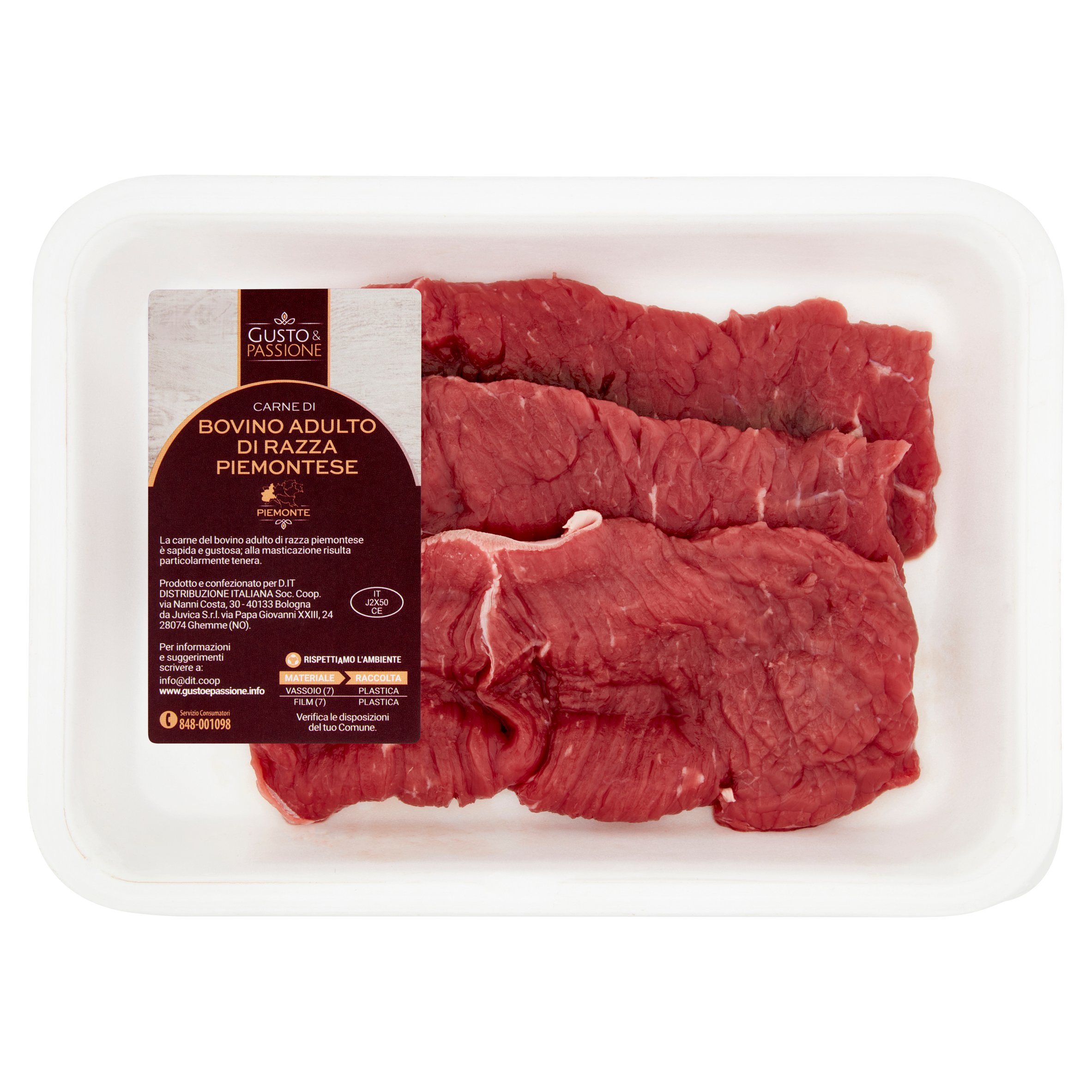 Gusto & Passione Carne di Bovino Adulto di Razza Piemontese Roastbeef a Fette