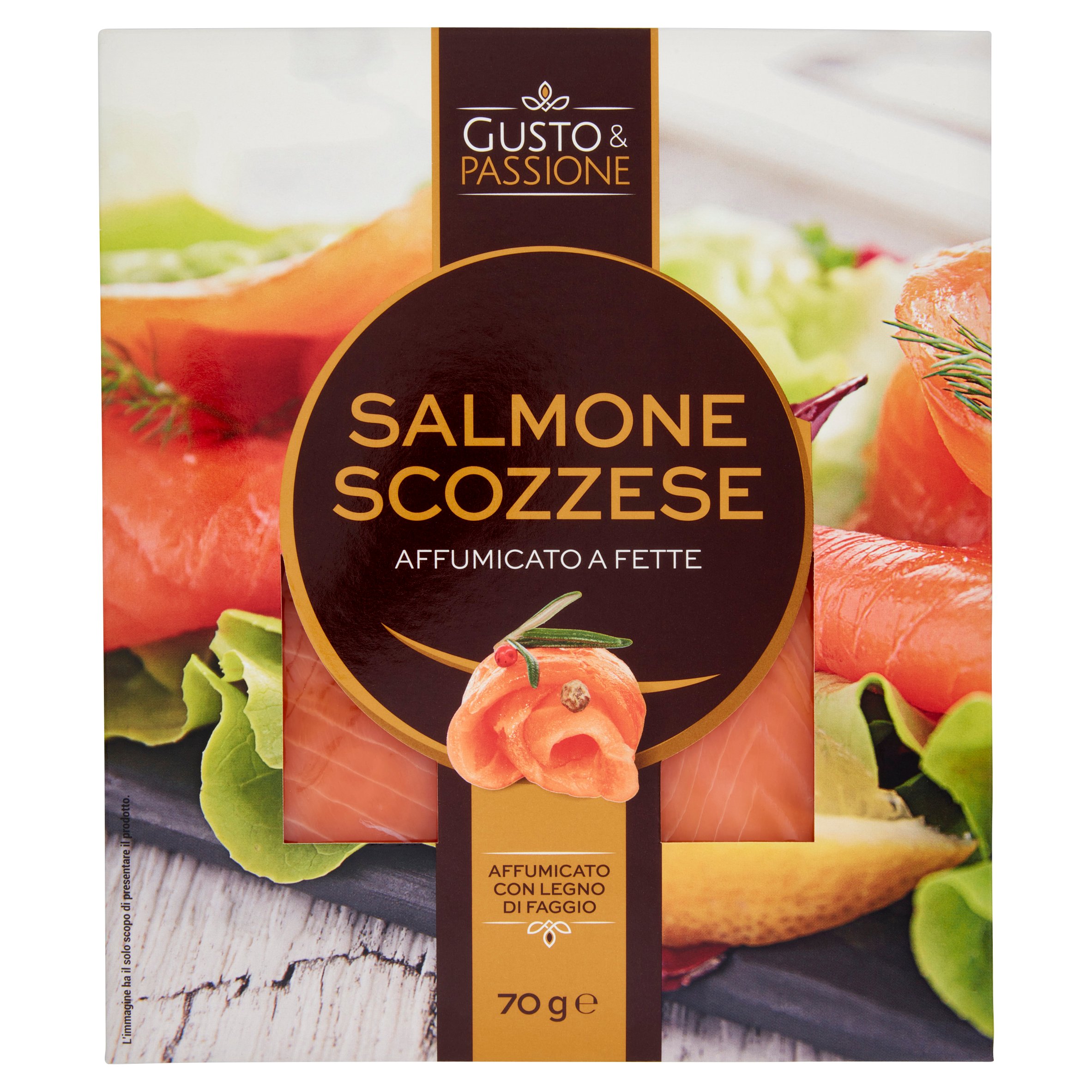 Gusto & Passione Salmone Scozzese Affumicato a Fette 70 g