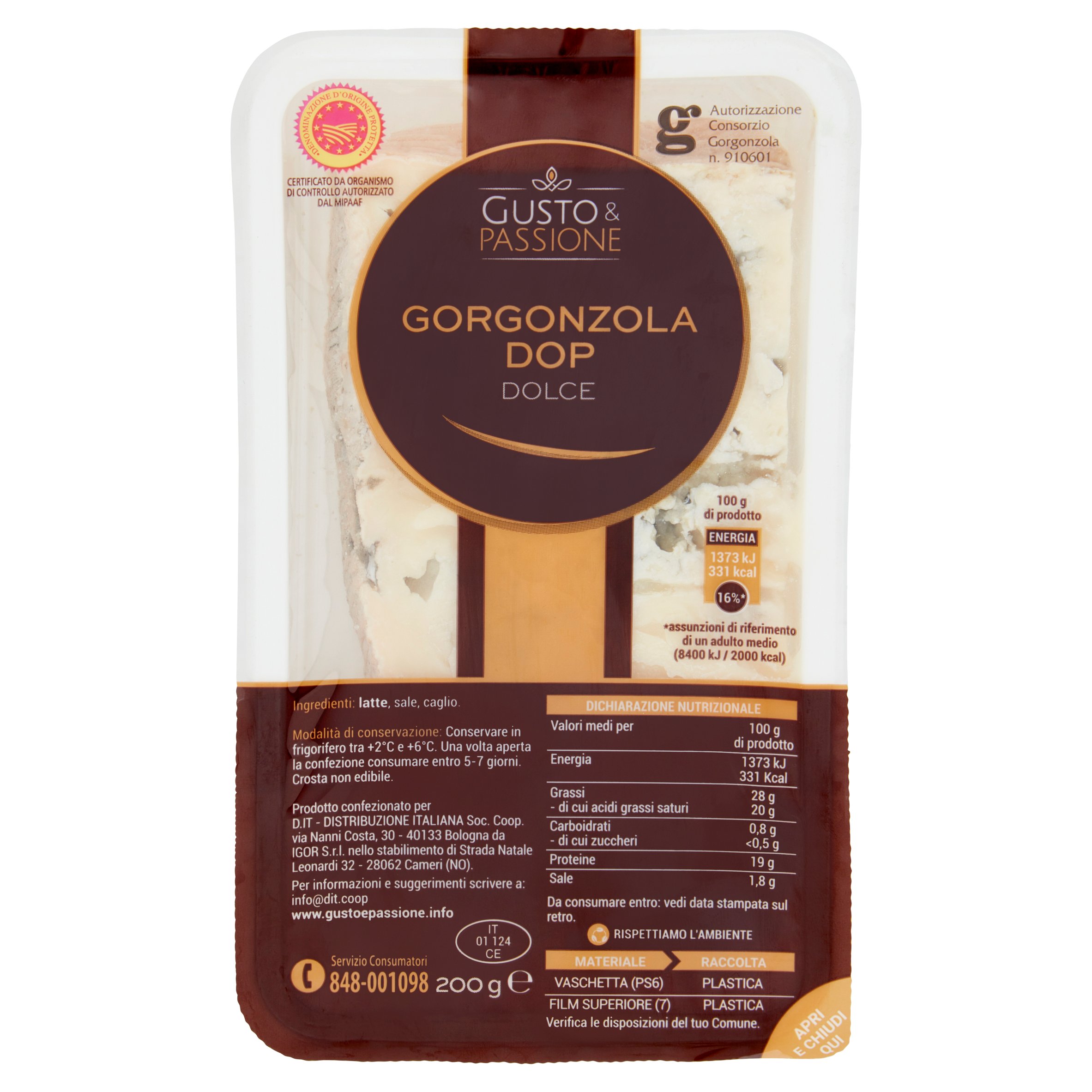 Gusto & Passione Gorgonzola DOP Dolce 200 g