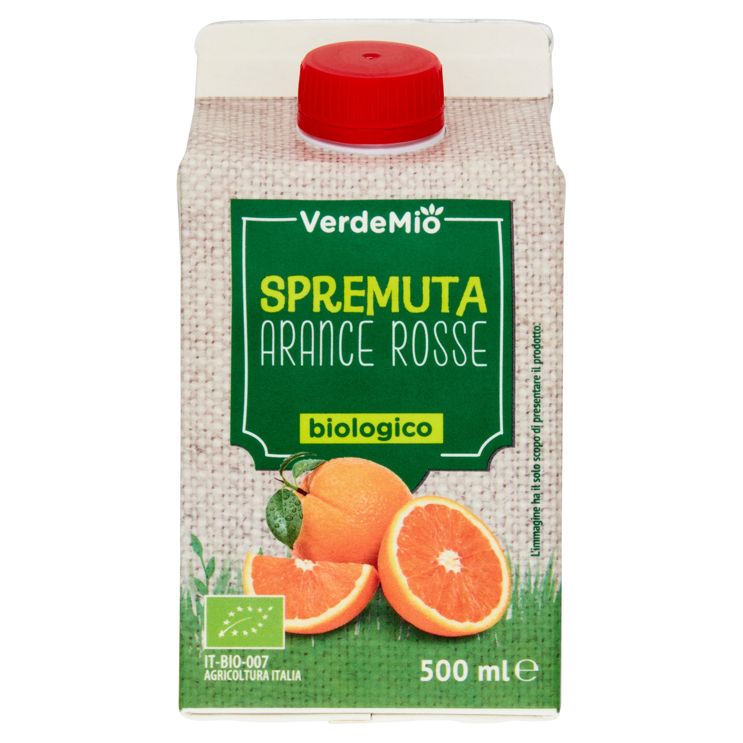 VerdeMio Spremuta Arance Rosse biologico 500 ml