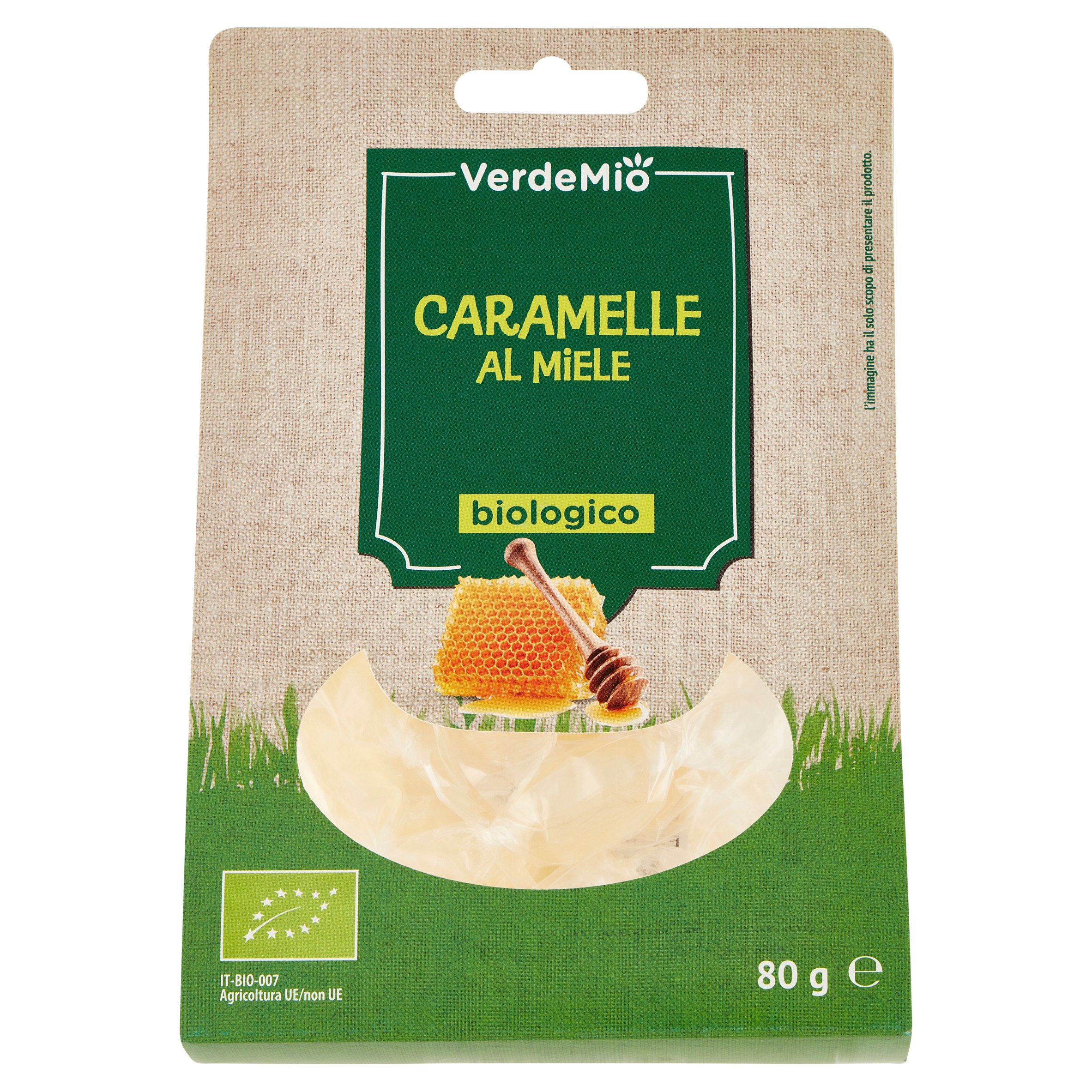 VerdeMio Caramelle al Miele biologico 80 g