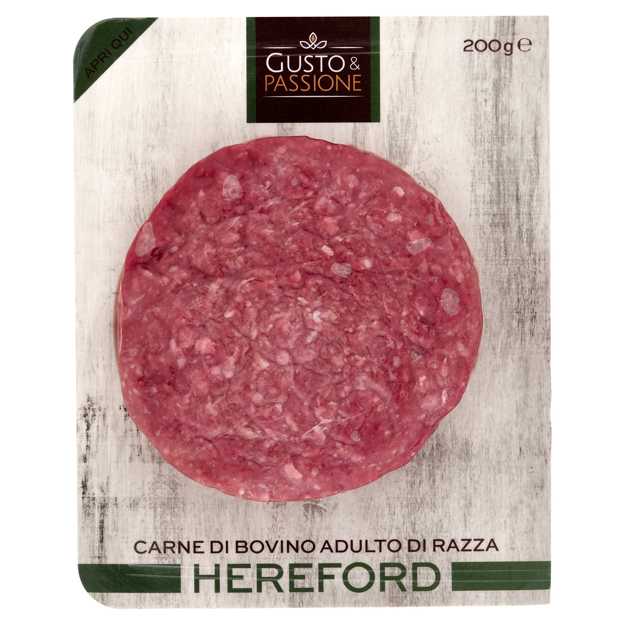 Gusto & Passione Carne di Bovino Adulto di Razza Hereford 0,200 kg
