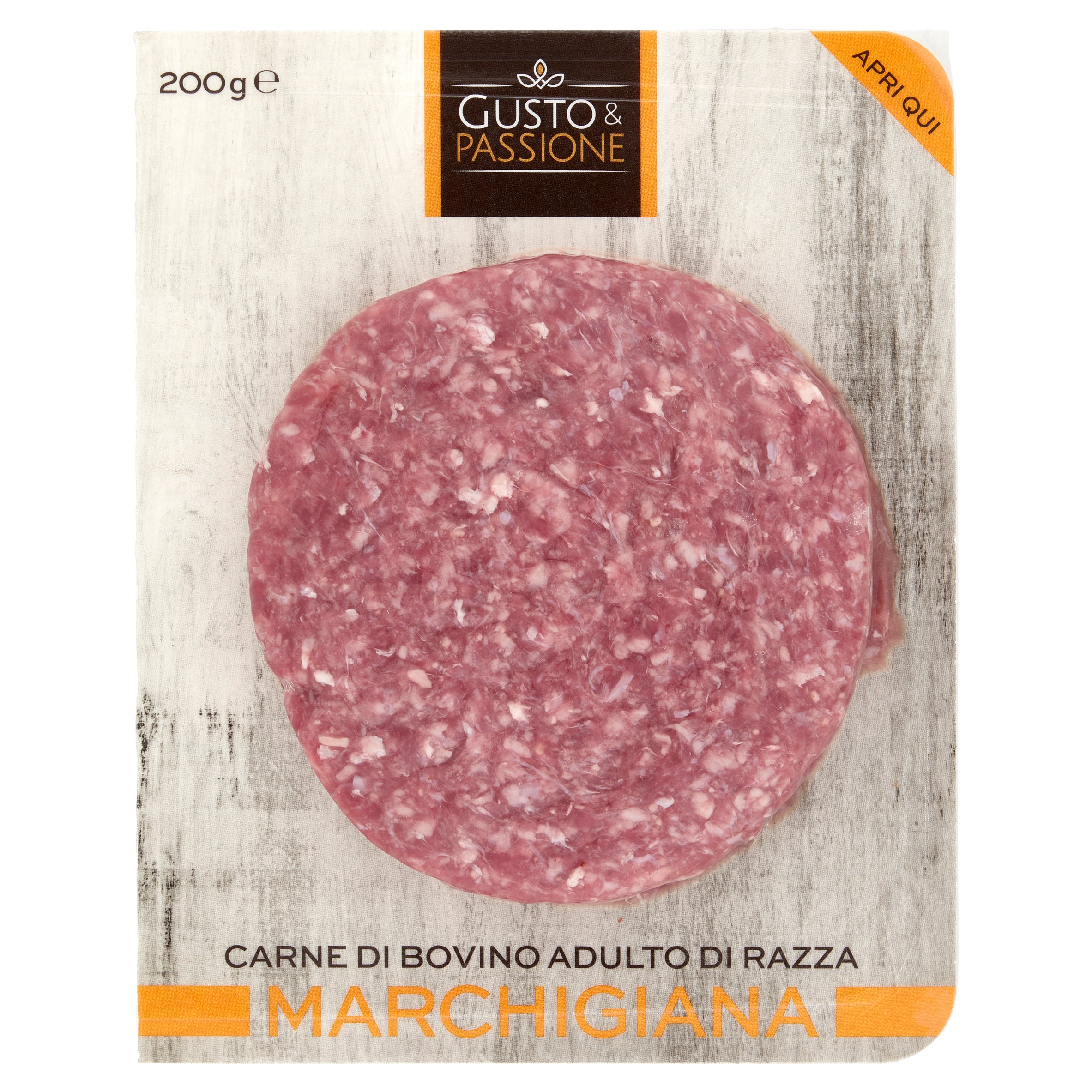 Gusto & Passione Carne di Bovino Adulto di Razza Marchigiana 0,200 kg