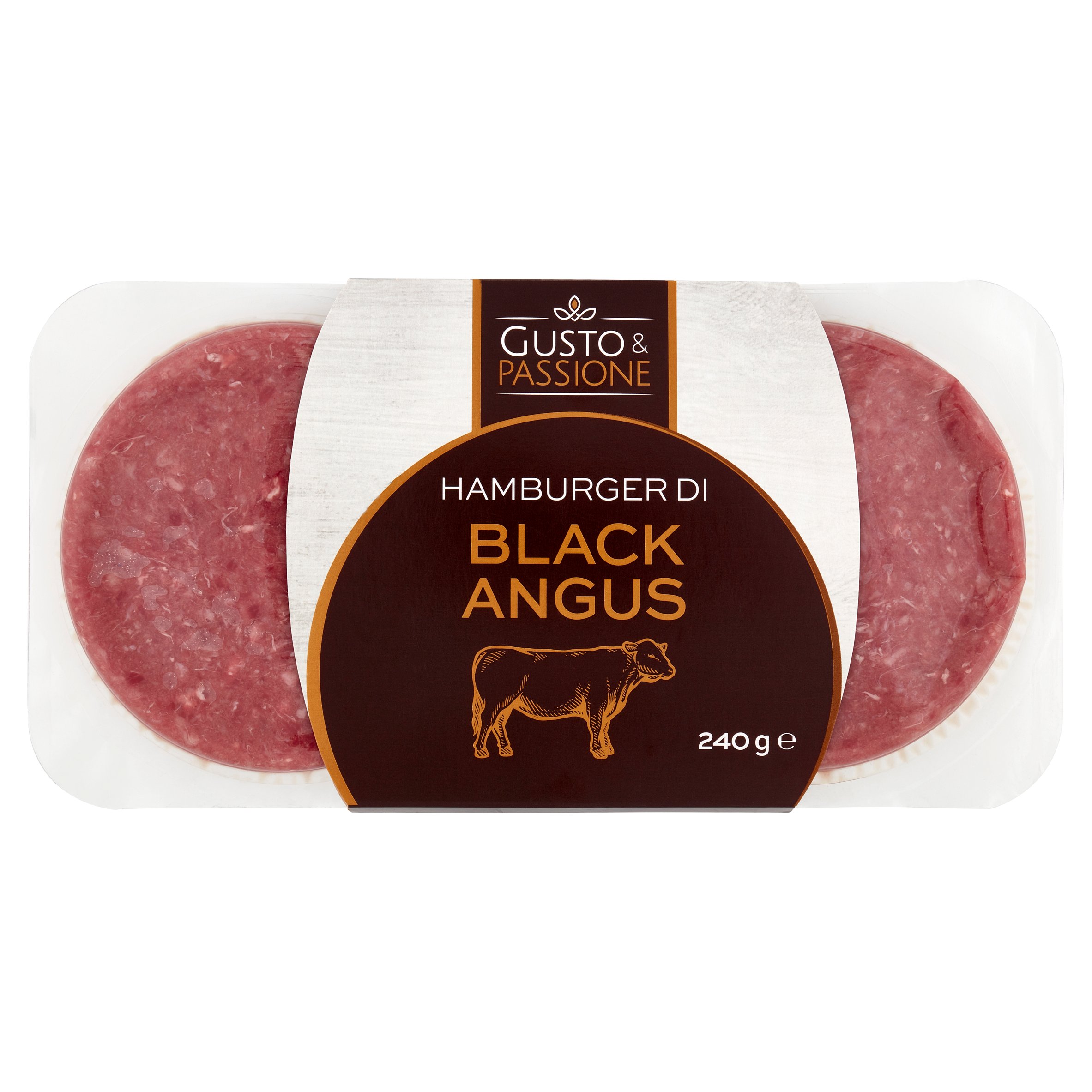 Gusto & Passione Hamburger di Black Angus 0,240 kg
