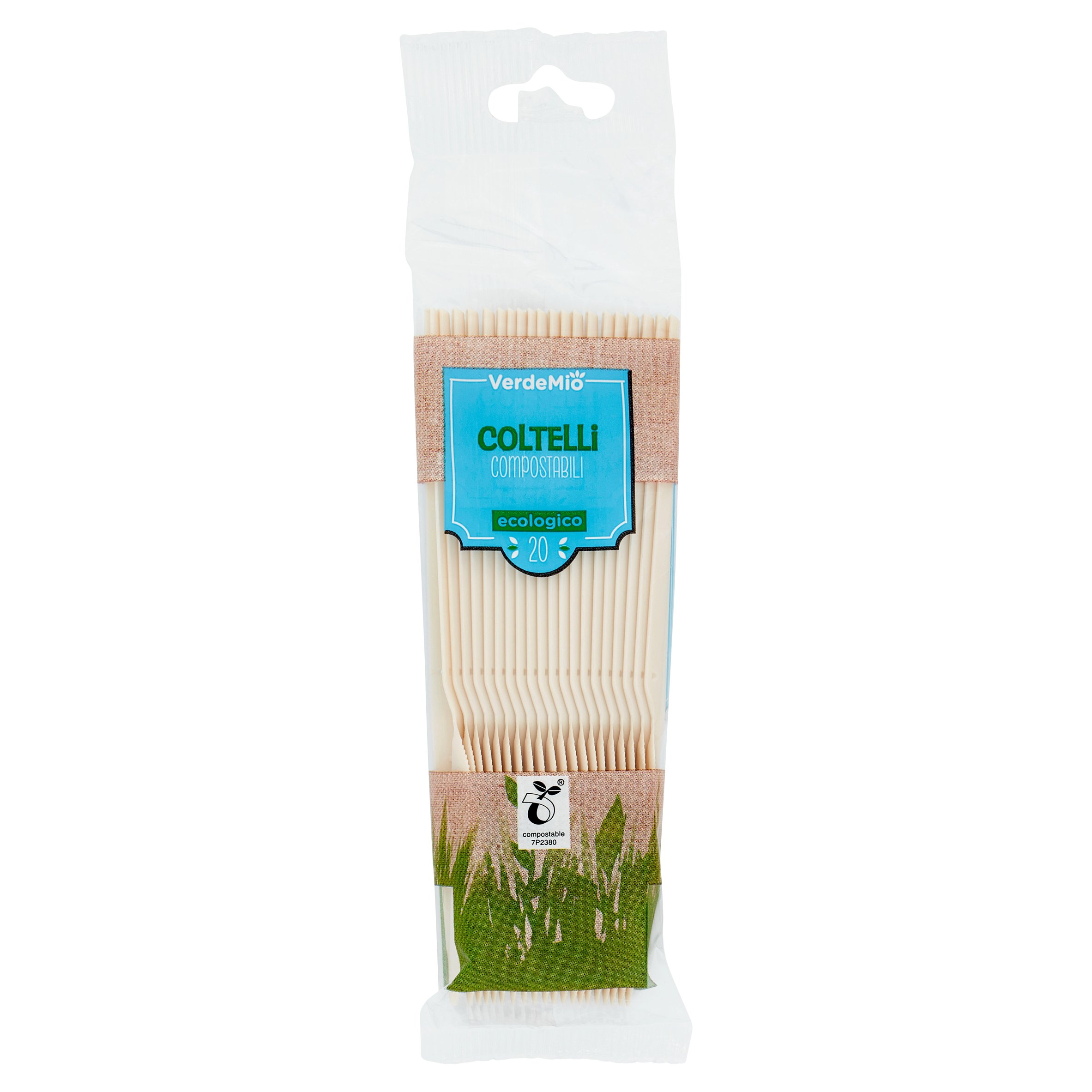 VerdeMio Coltelli Compostabili ecologico 20 pz