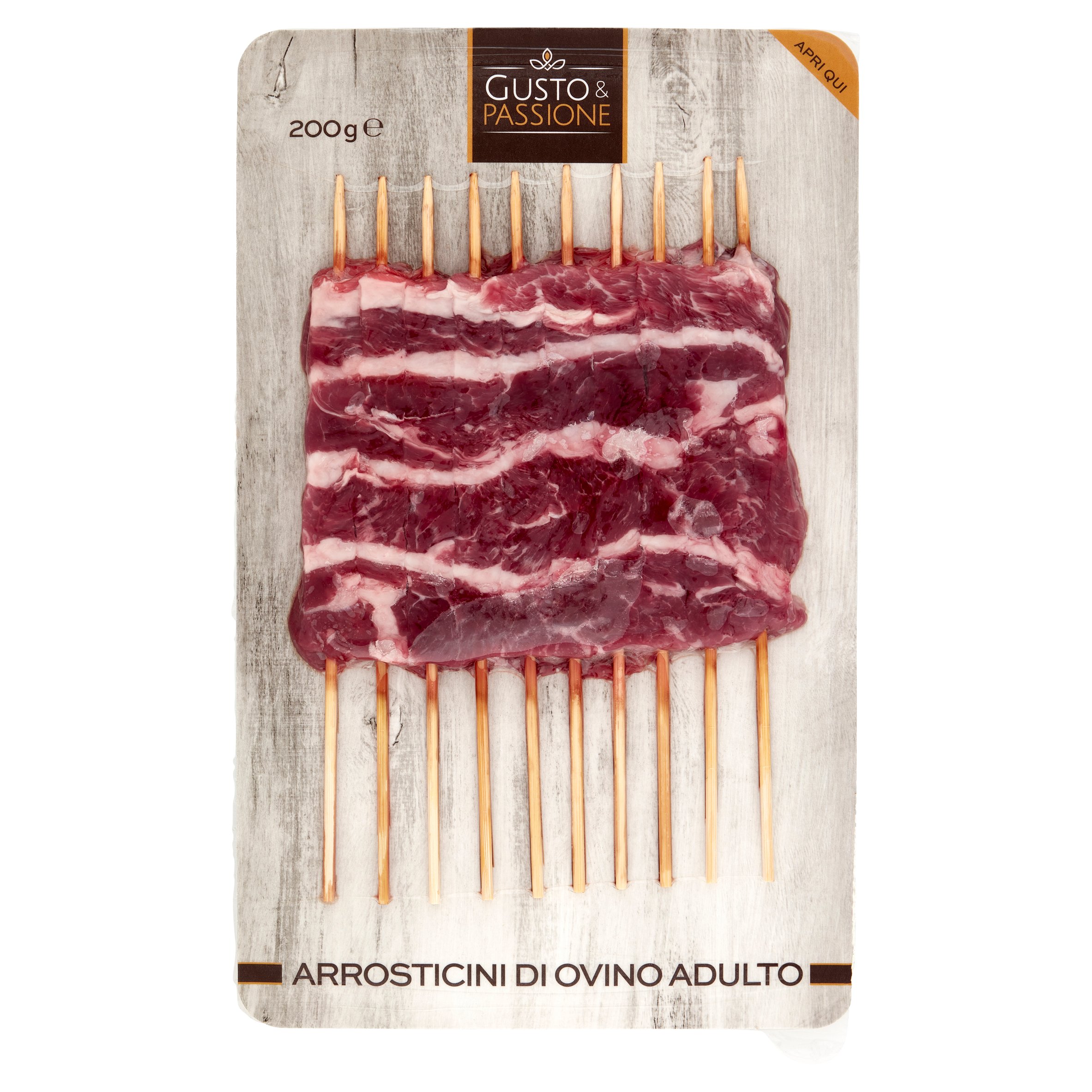 Gusto & Passione Arrosticini di Ovino Adulto 0,200 kg