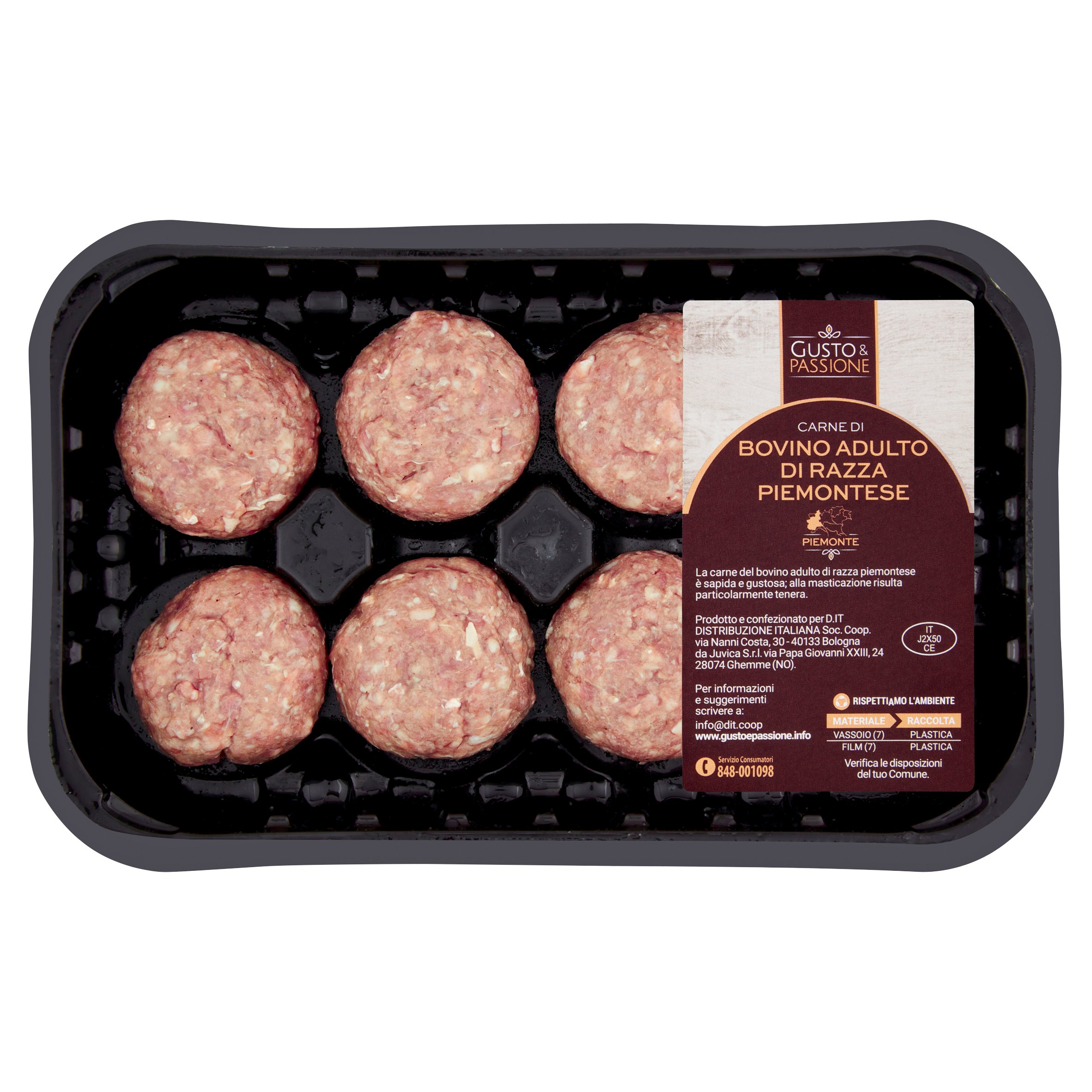 Gusto & Passione Polpette Bovino Adulto Piemontese 0,248 kg