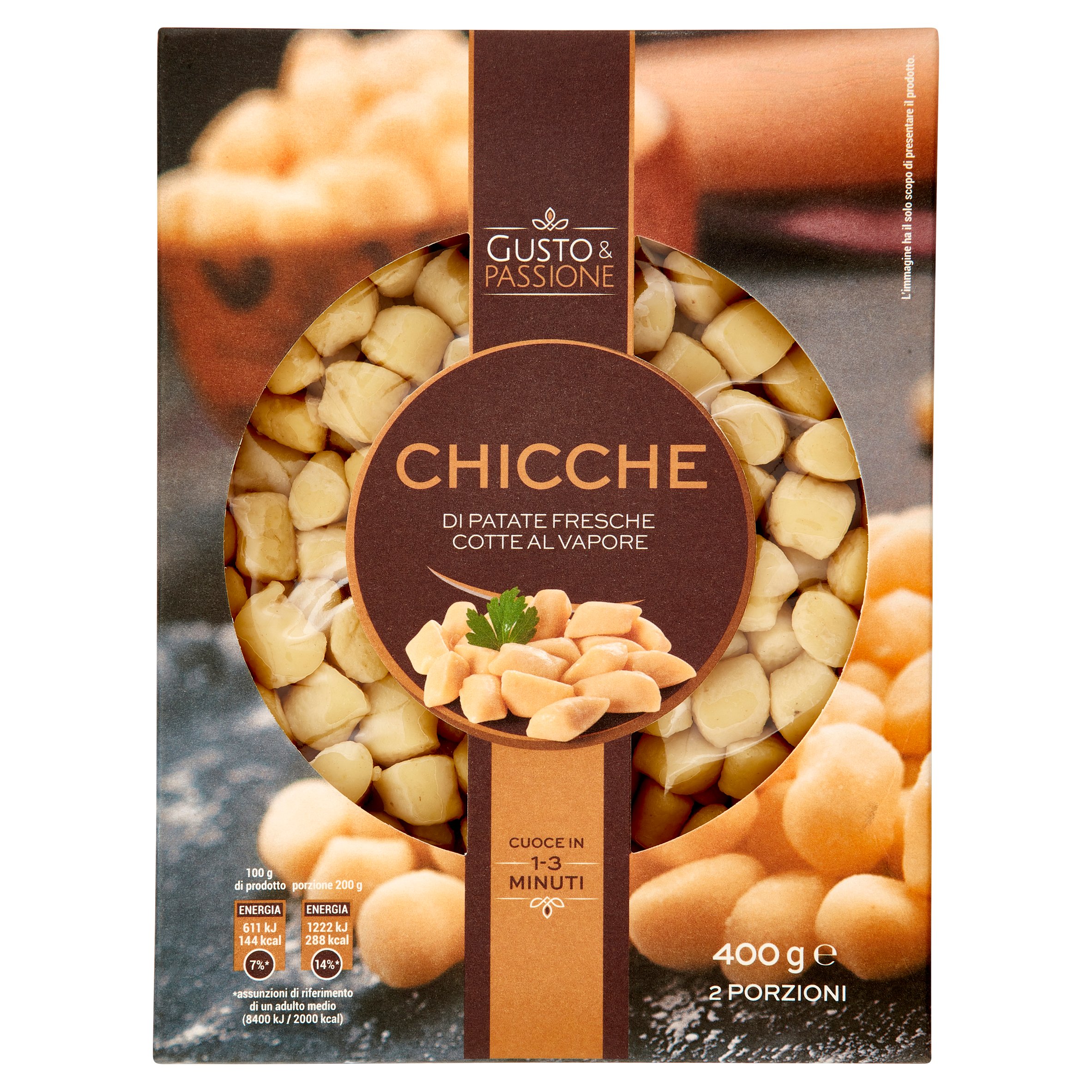 Gusto & Passione Chicche di Patate Fresche Cotte al Vapore 400 g