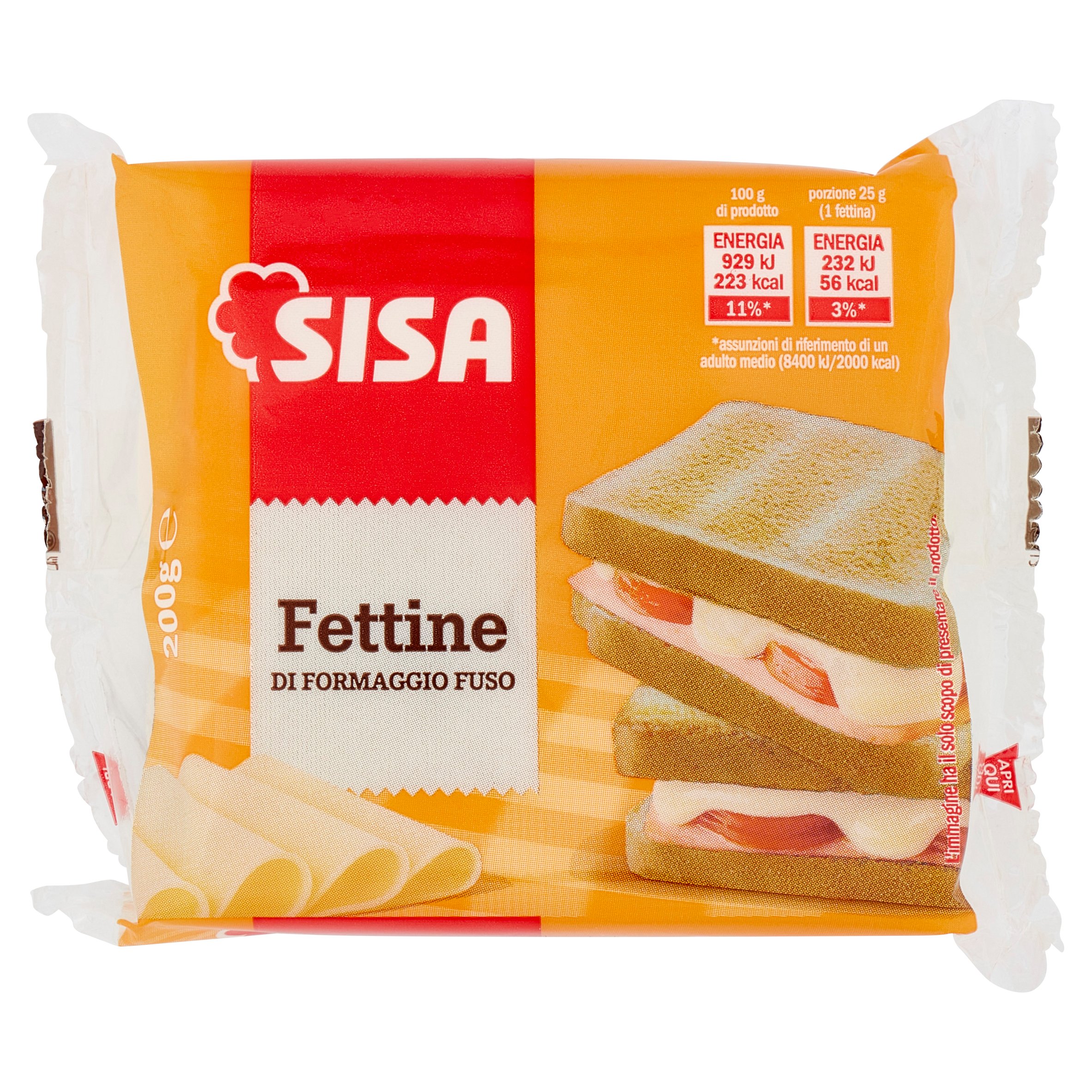 Sisa Fettine di Formaggio Fuso 200 g