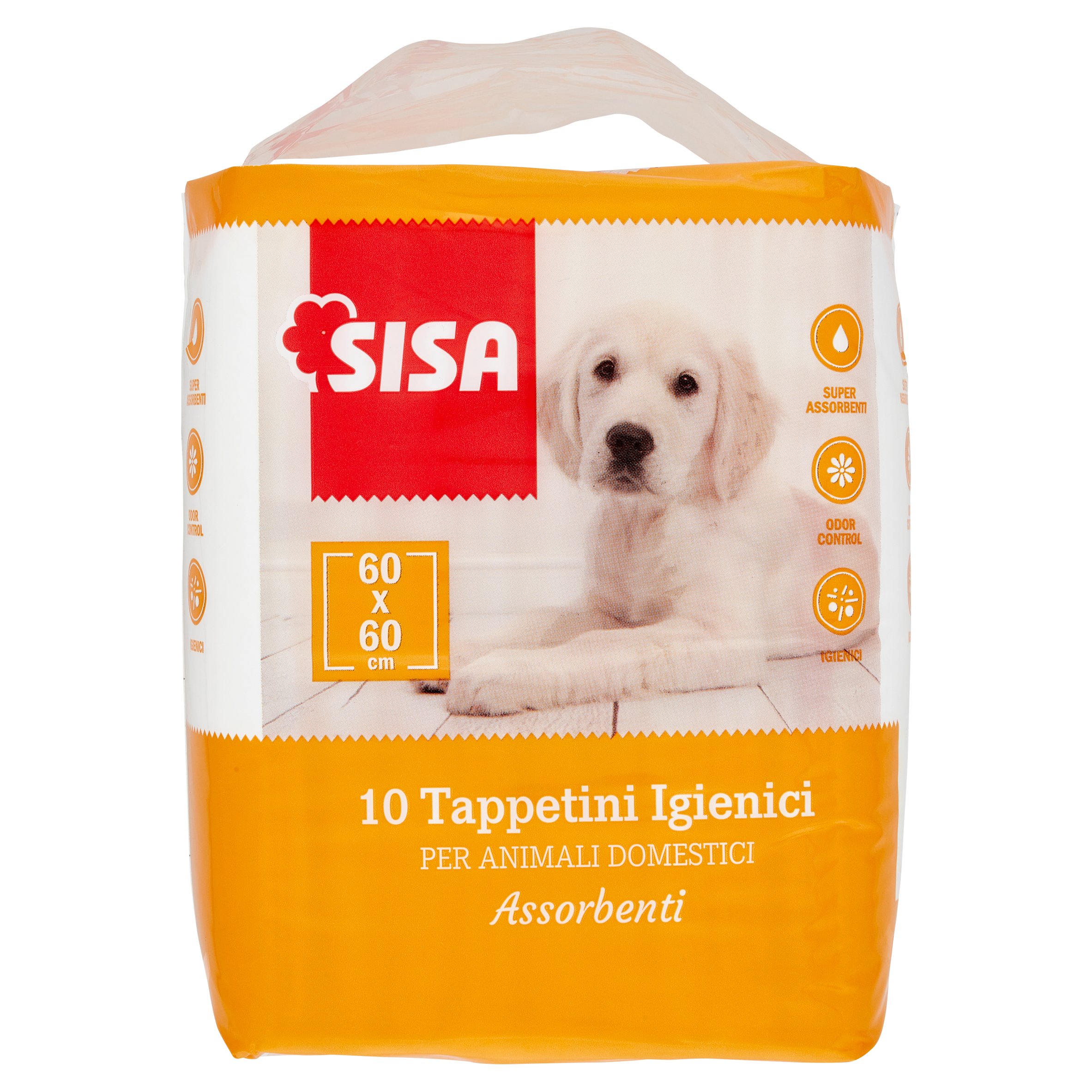 Sisa Tappetini Igienici per Animali Domestici Assorbenti 60×60 cm10 pz