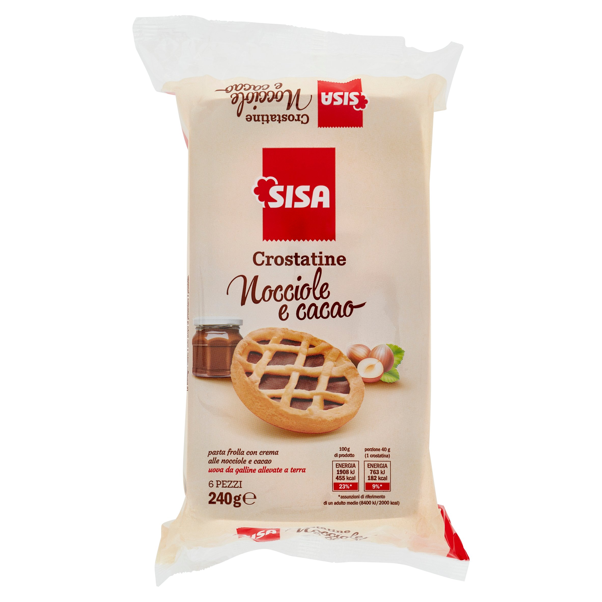 Sisa Crostatine Nocciole e cacao 6 x 40 g
