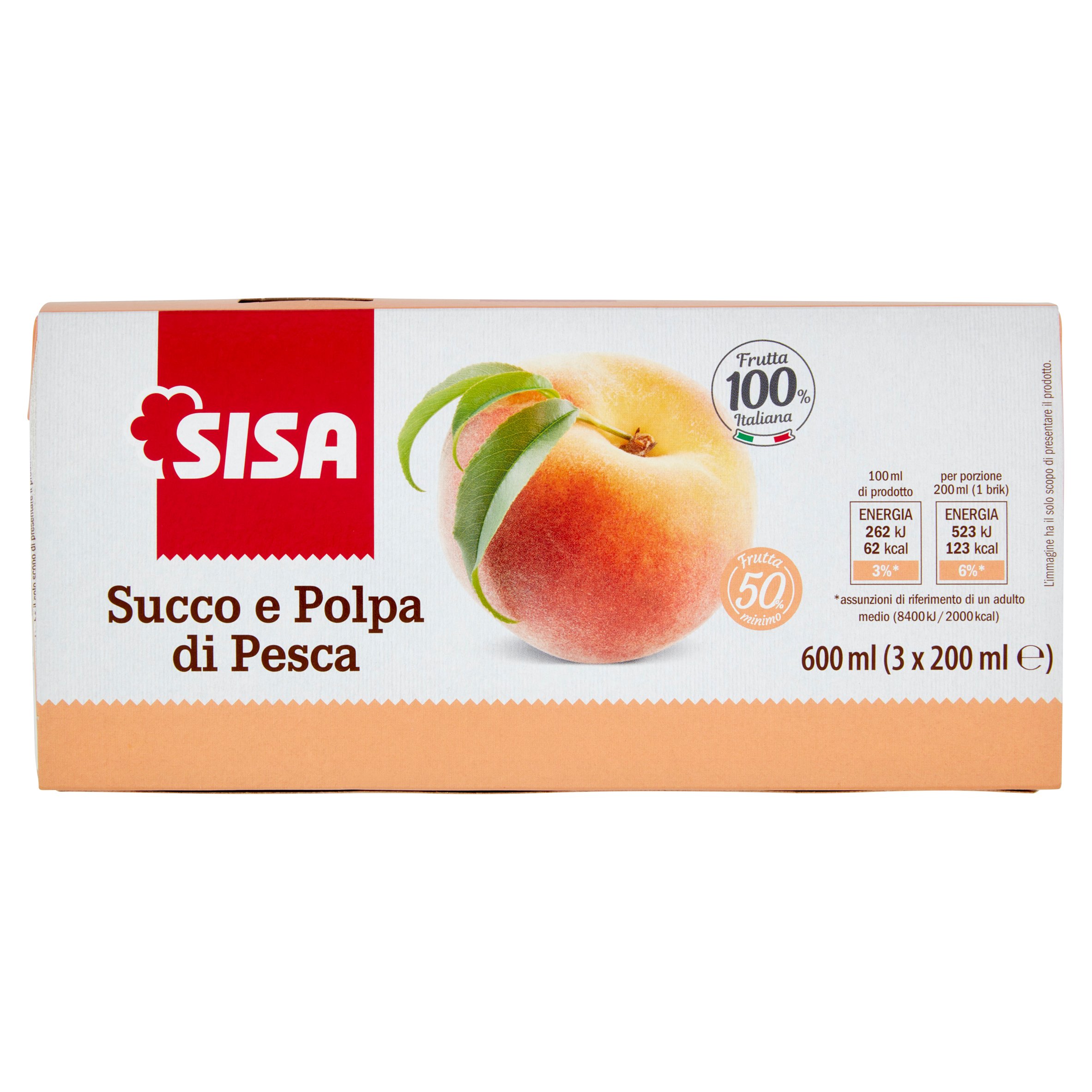 Sisa Succo e Polpa di Pesca 3 x 200 ml
