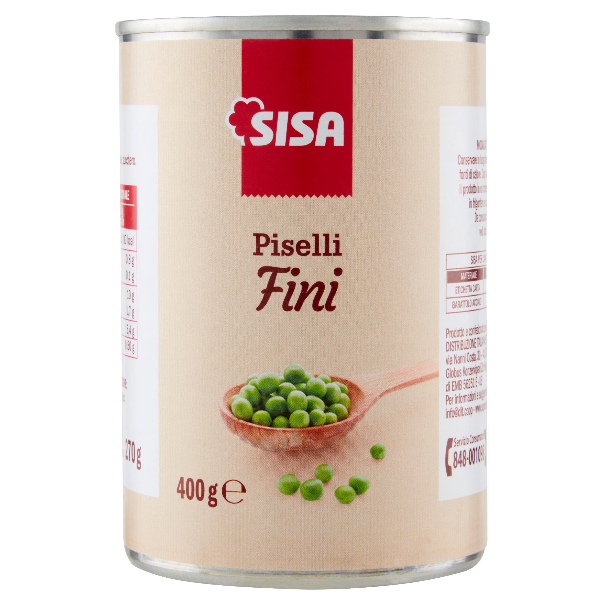 Sisa Piselli Fini 400 g