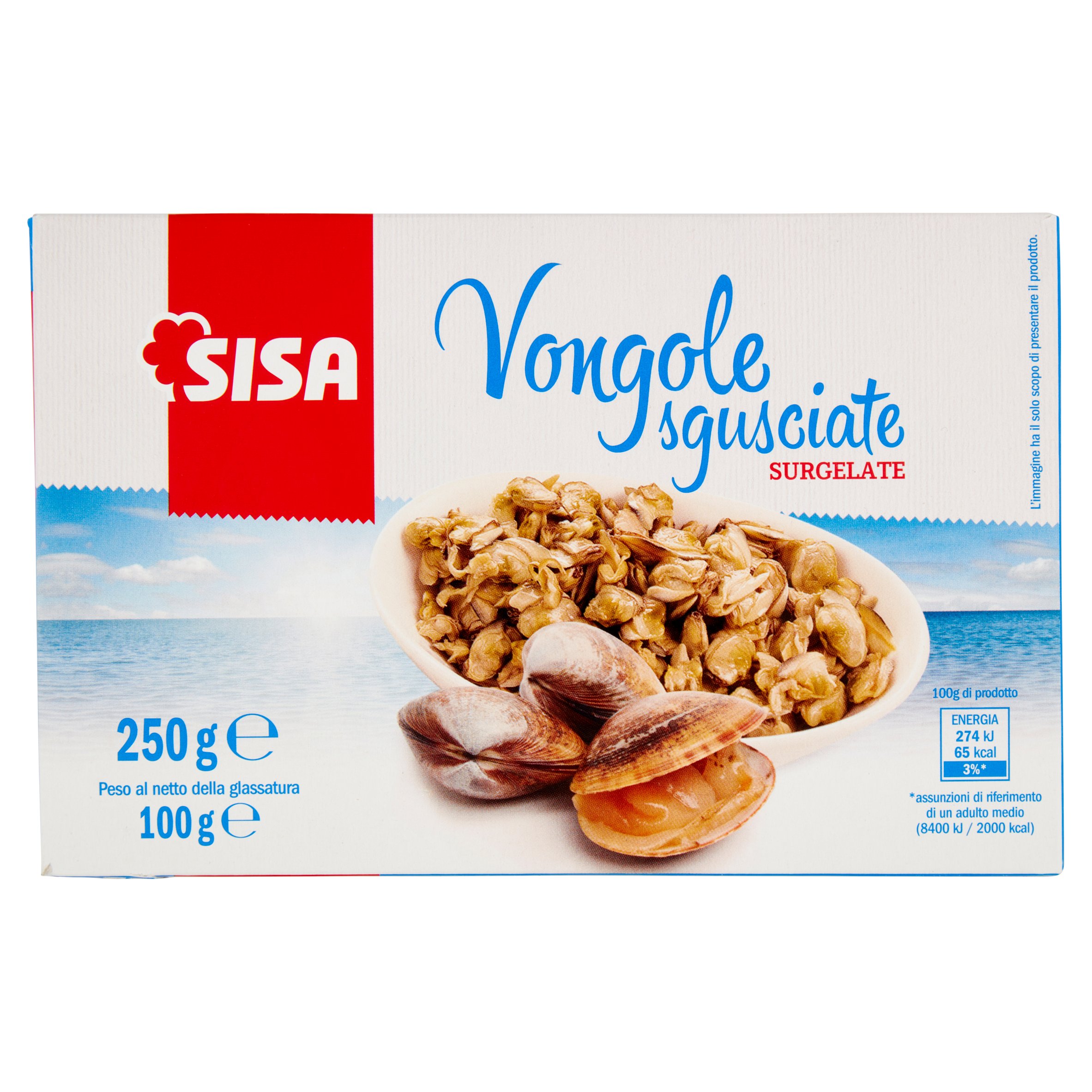 Sisa Vongole sgusciate Surgelate 250 g
