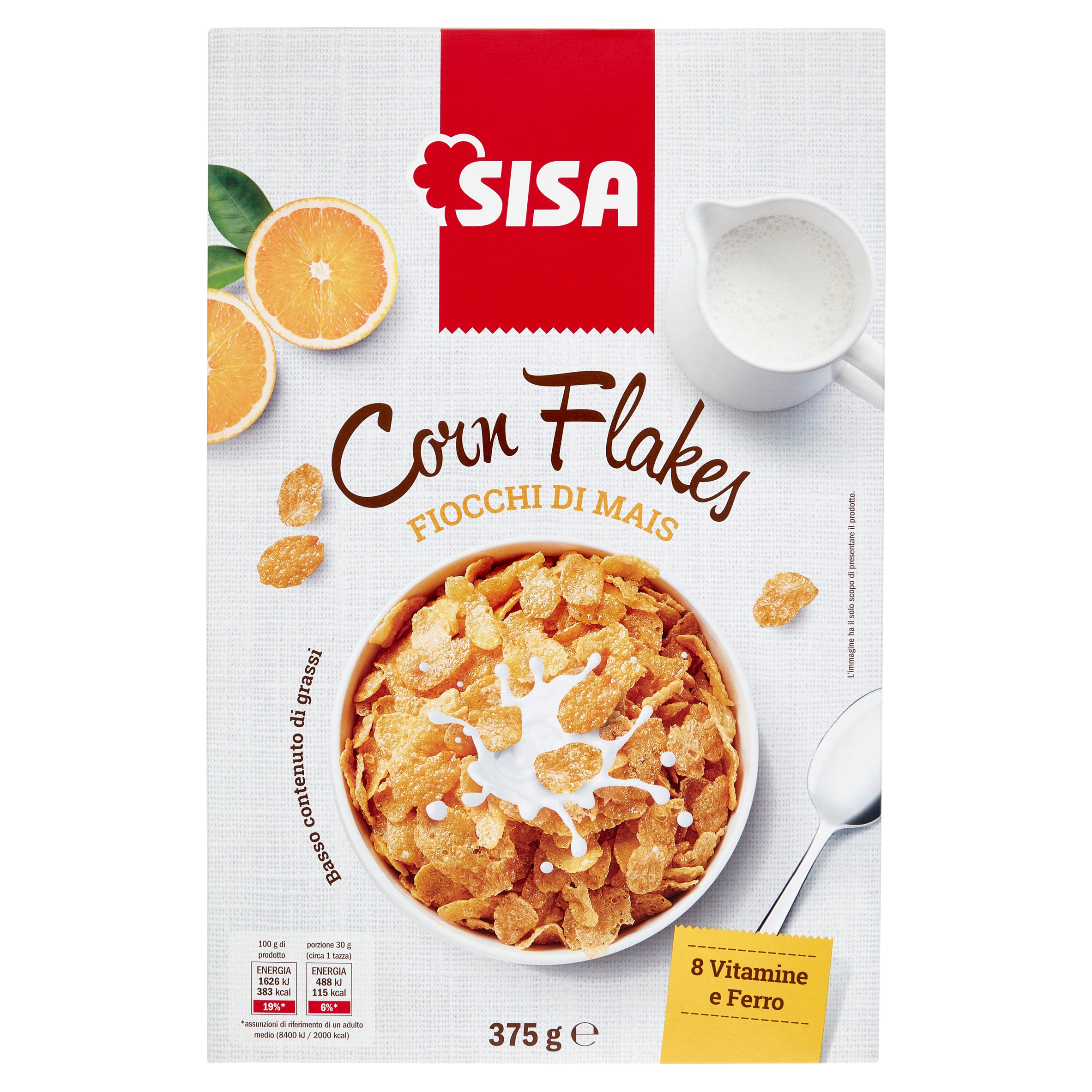 Sisa Corn Flakes Fiocchi di Mais 375 g