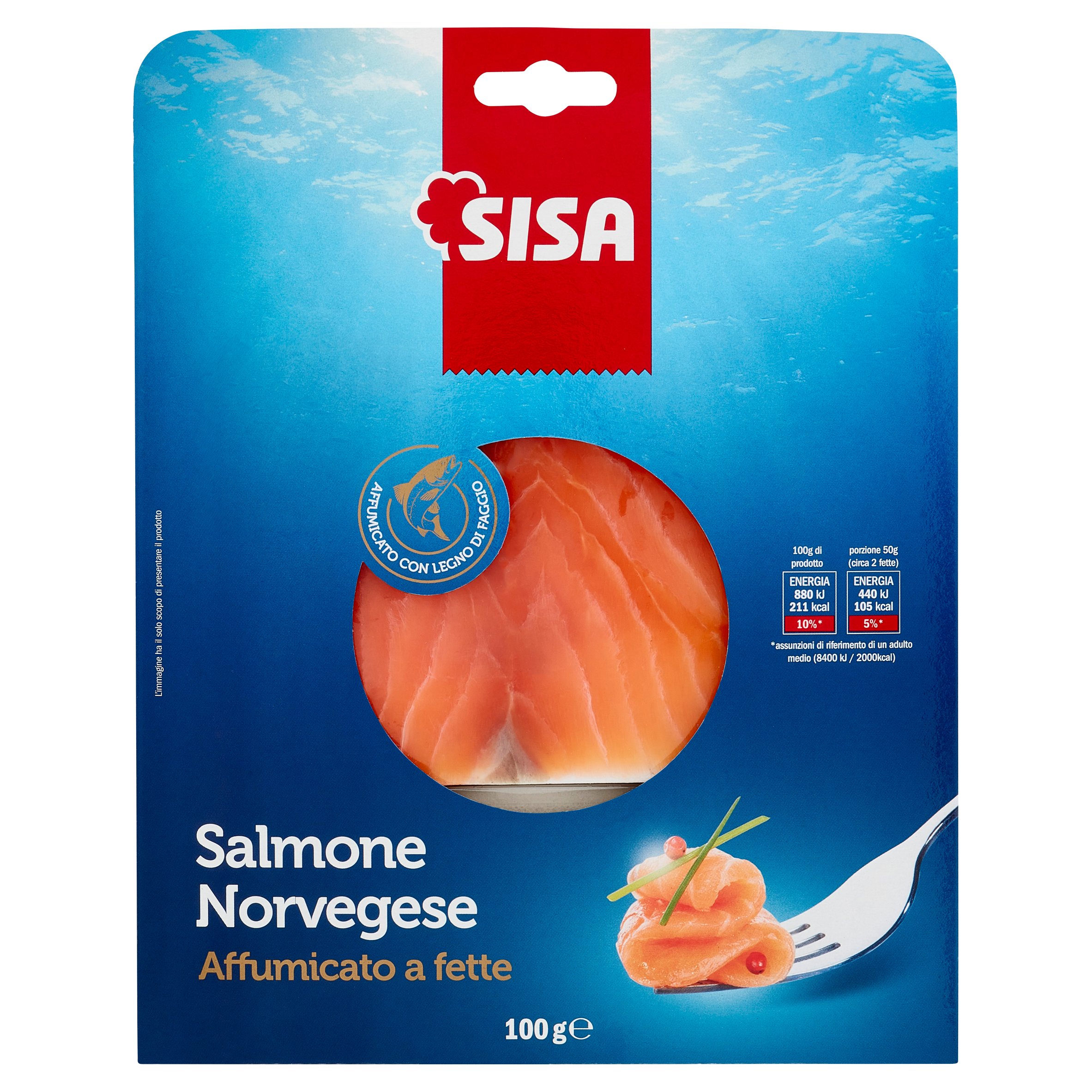 Sisa Salmone Norvegese Affumicato a fette 100 g