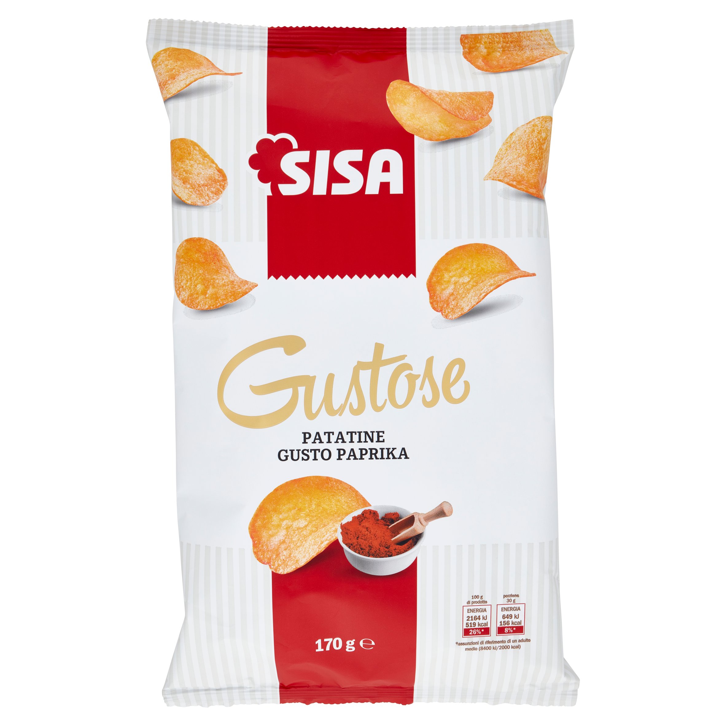 Sisa Gustose Patatine Gusto Paprika 170 g