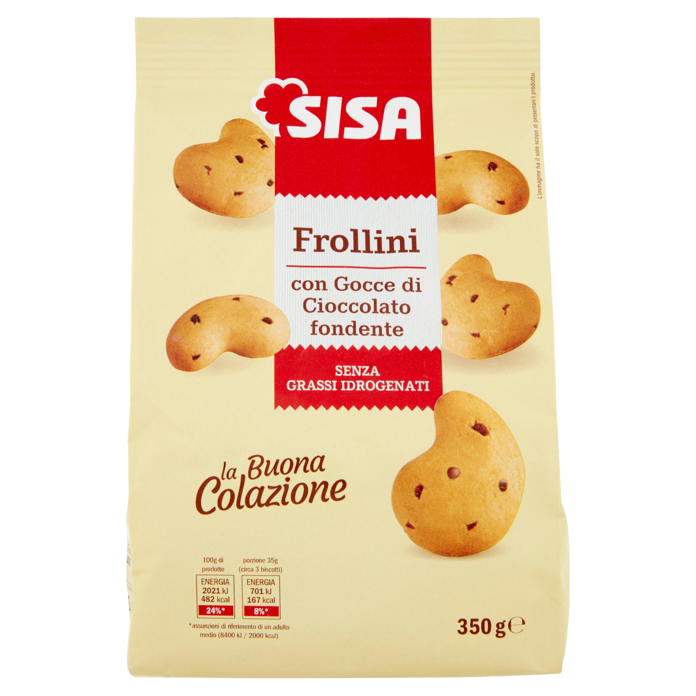 Sisa Frollini con Gocce di Cioccolato Fondente 350 g