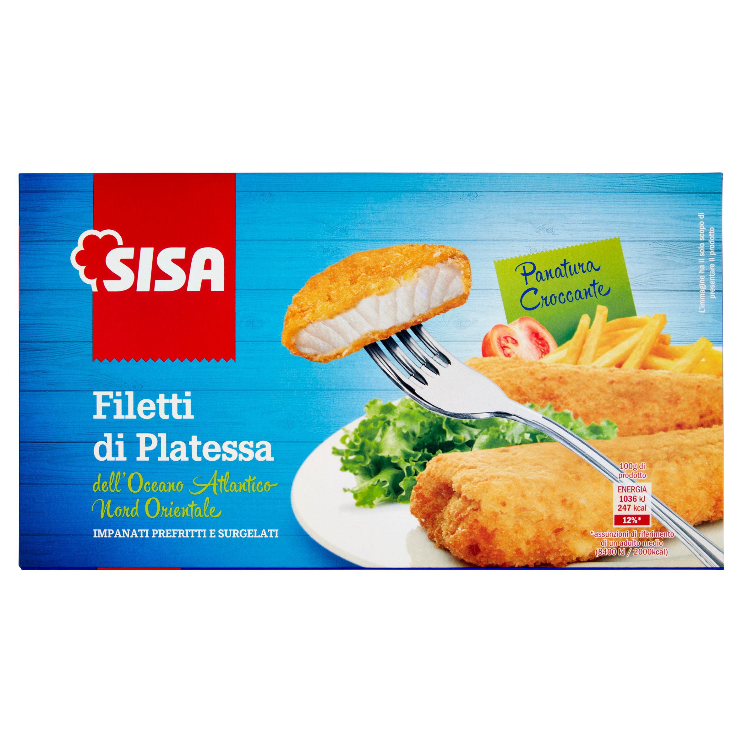 Sisa Filetti di Platessa Impanati Prefritti e Surgelati 300 g