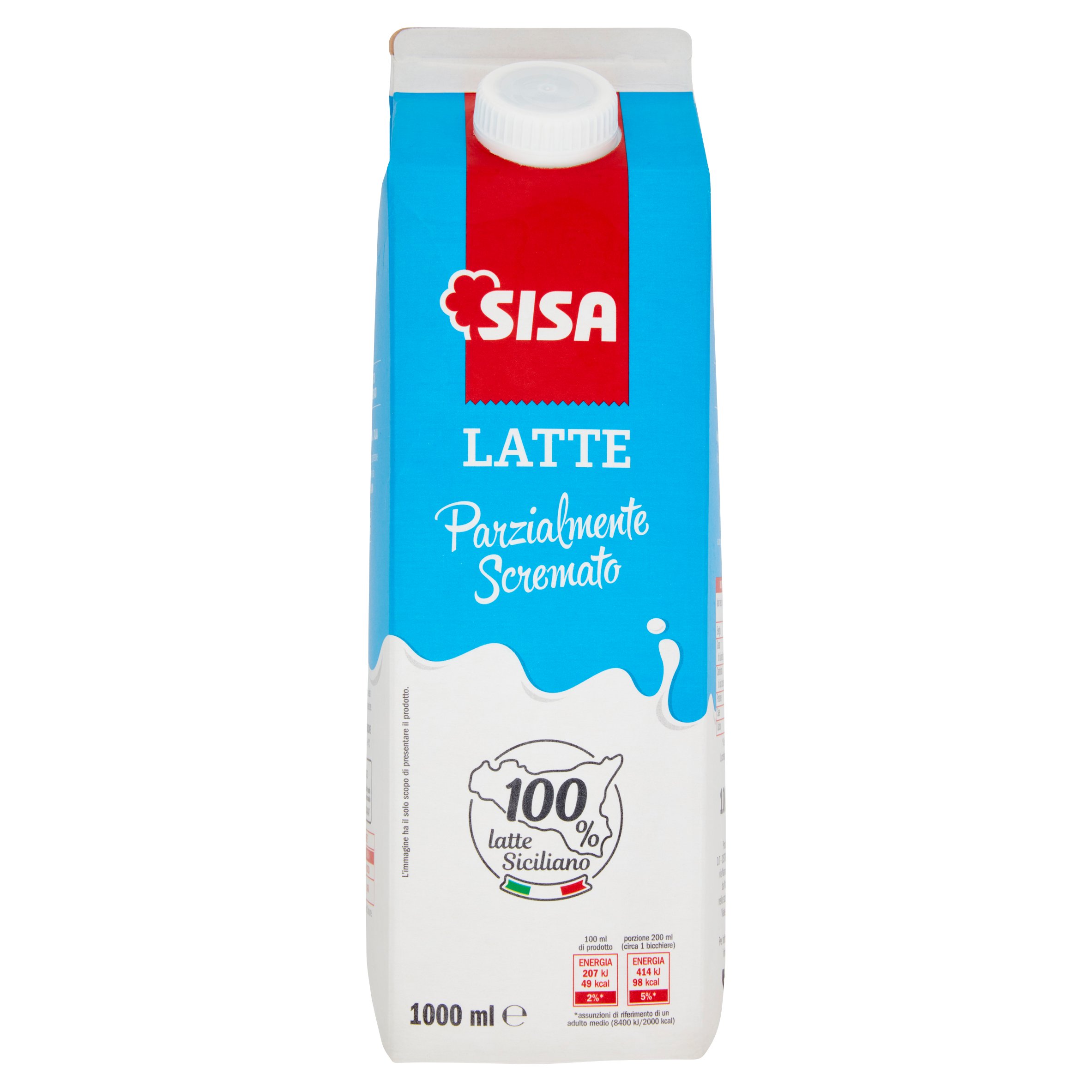Sisa Latte Parzialmente Scremato 1000 ml