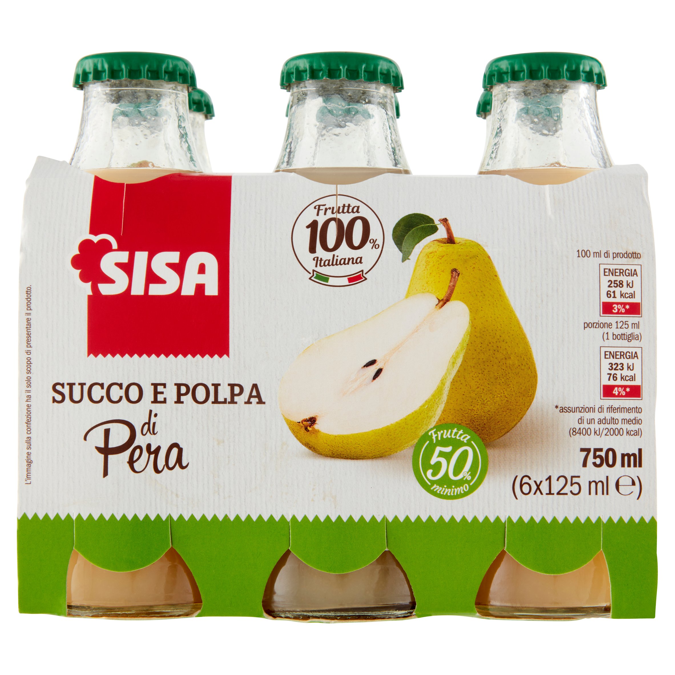 Sisa Succo e Polpa di Pera 6 x 125 ml
