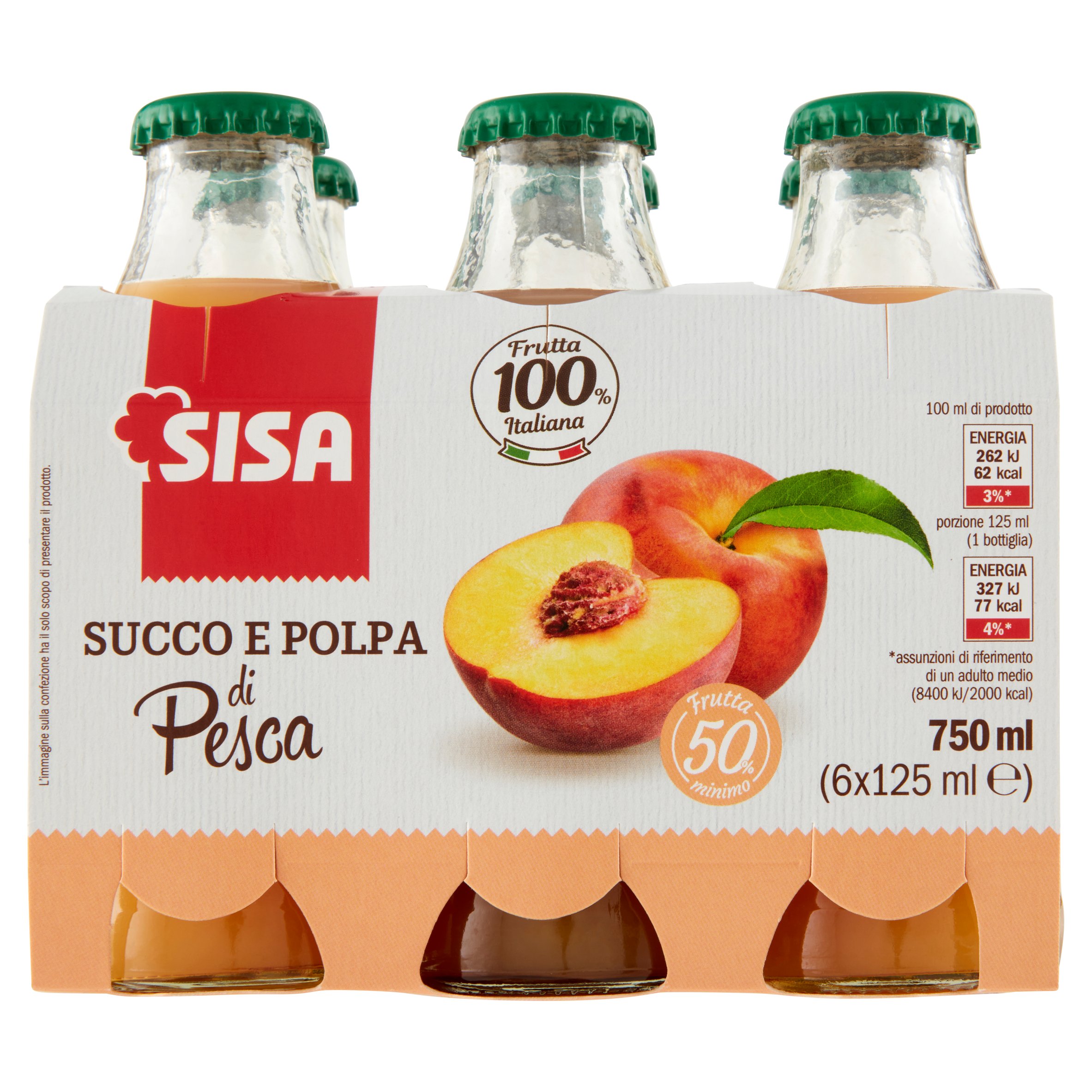 Sisa Succo e Polpa di Pesca 6 x 125 ml