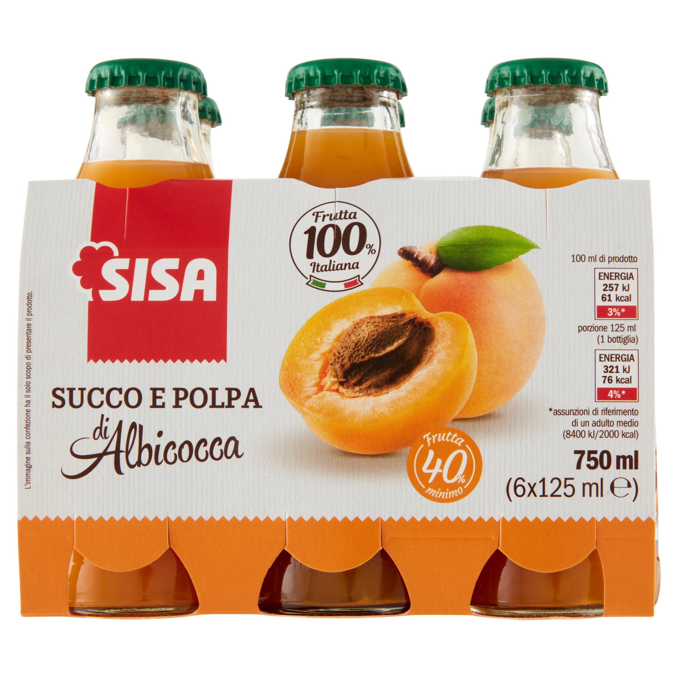 Sisa Succo e Polpa di Albicocca 6 x 125 ml