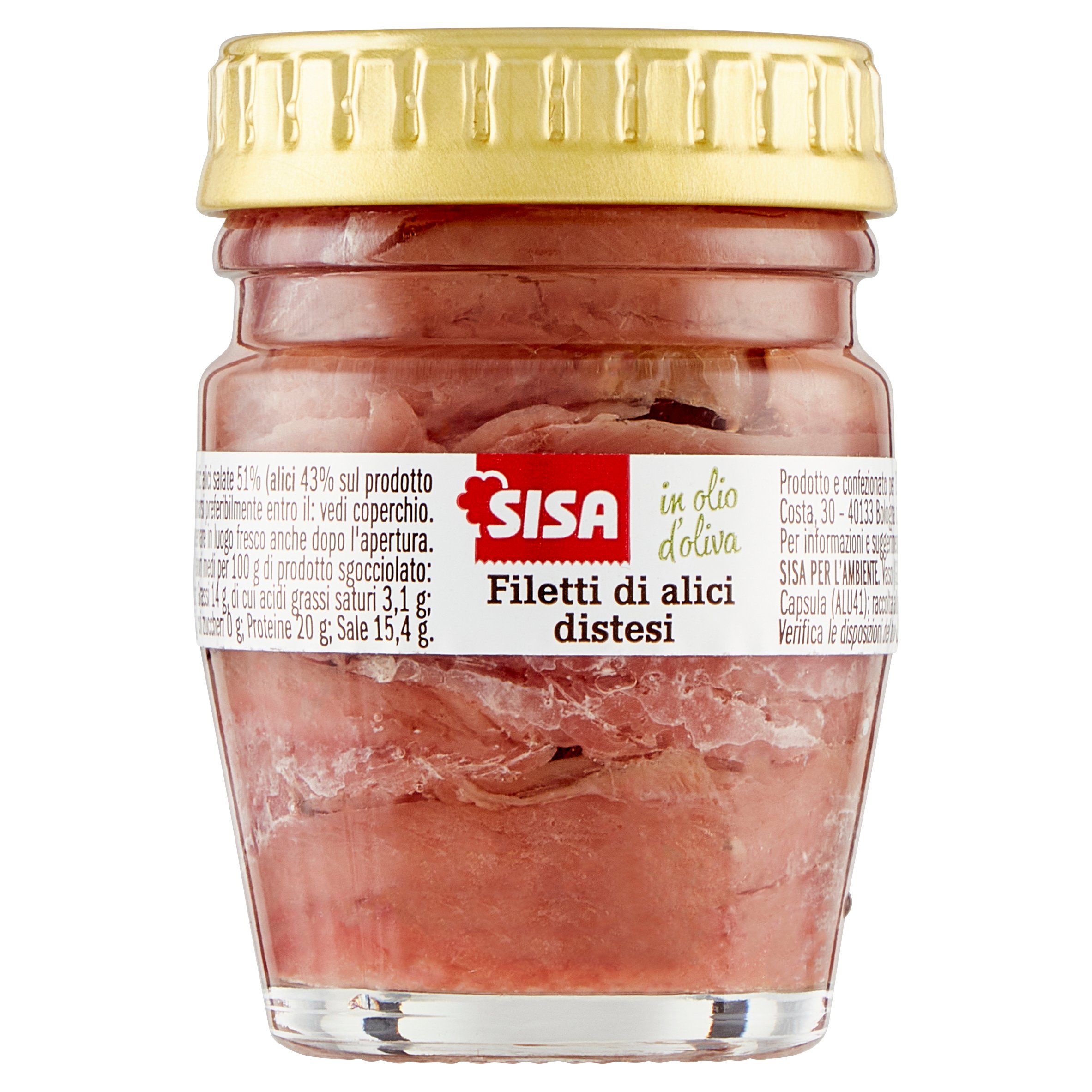 Sisa Filetti di alici distesi in olio d’oliva 60 g