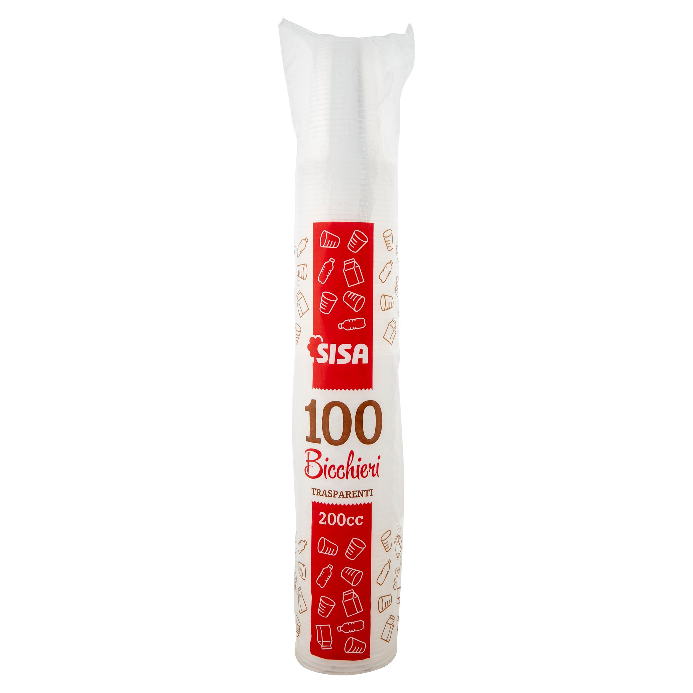 Sisa Bicchieri Trasparenti 200cc 100 pz