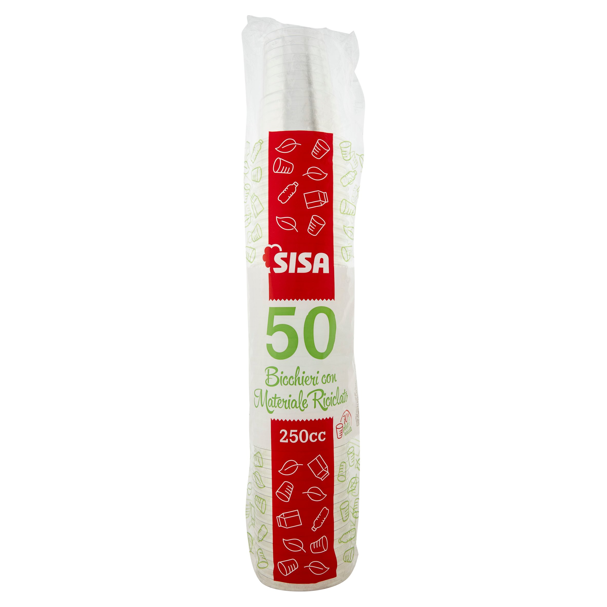 Sisa Bicchieri con Materiale Riciclato 250cc 50 pz