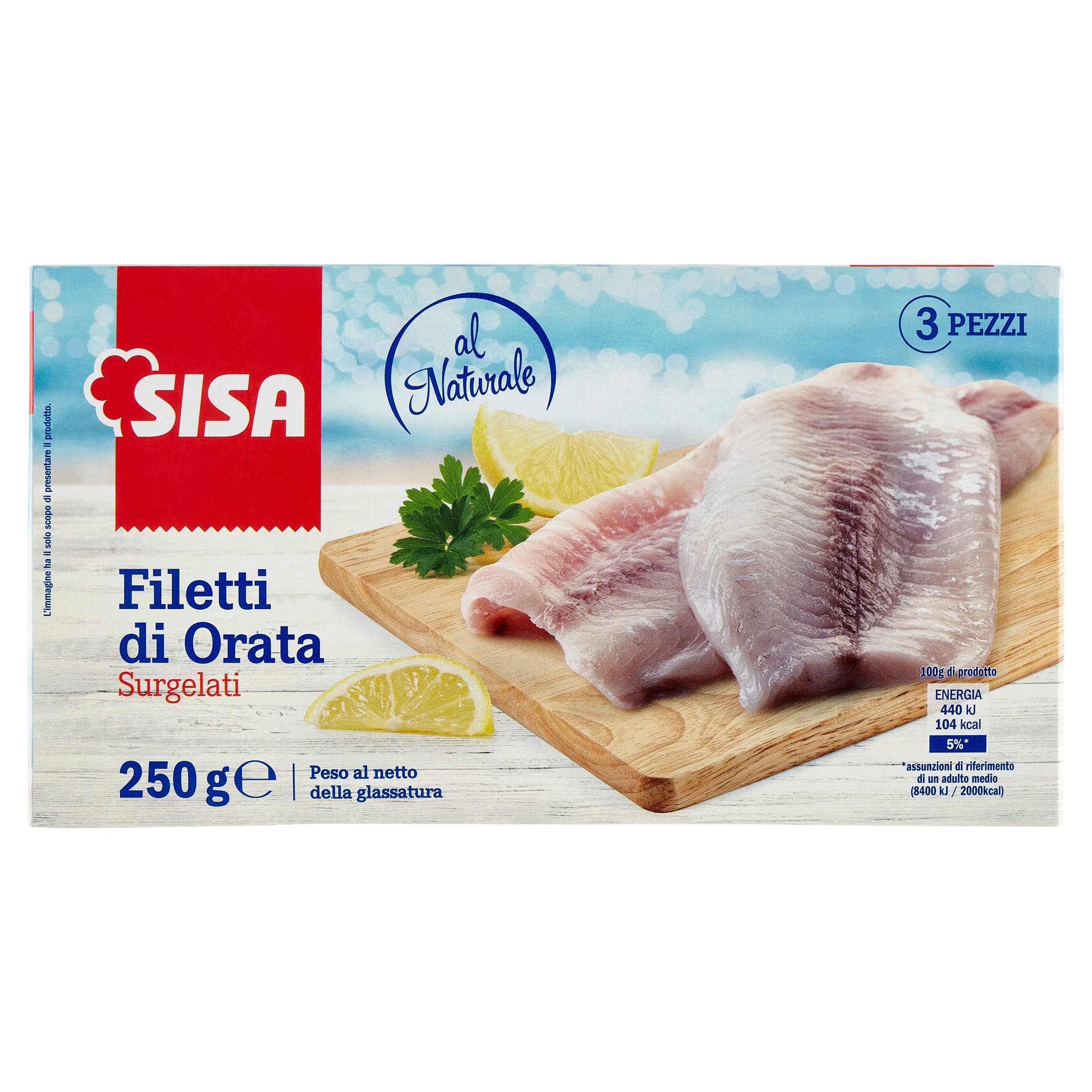Sisa Filetti di Orata al Naturale Surgelati 250 g