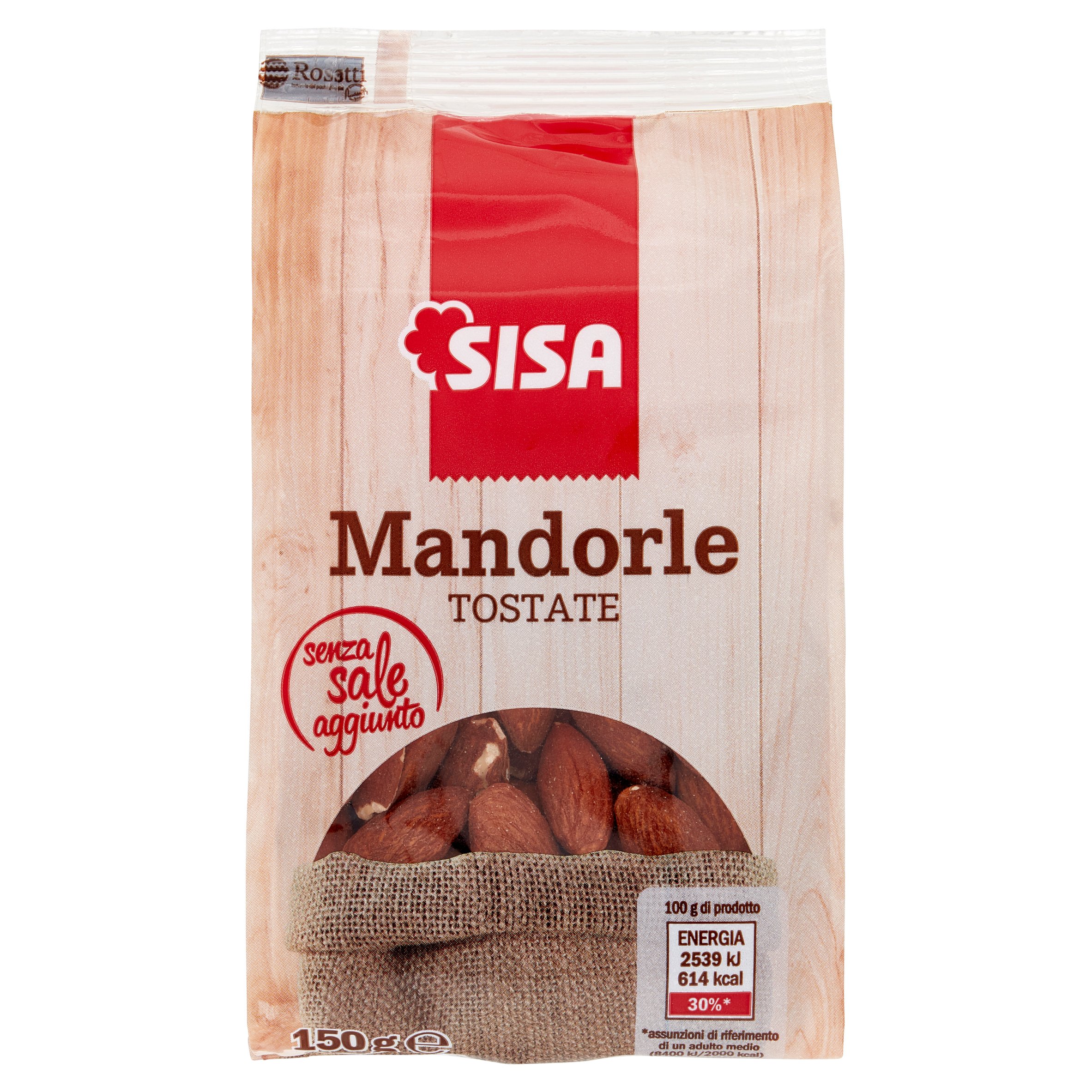 Sisa Mandorle Tostate senza sale aggiunto 150 g