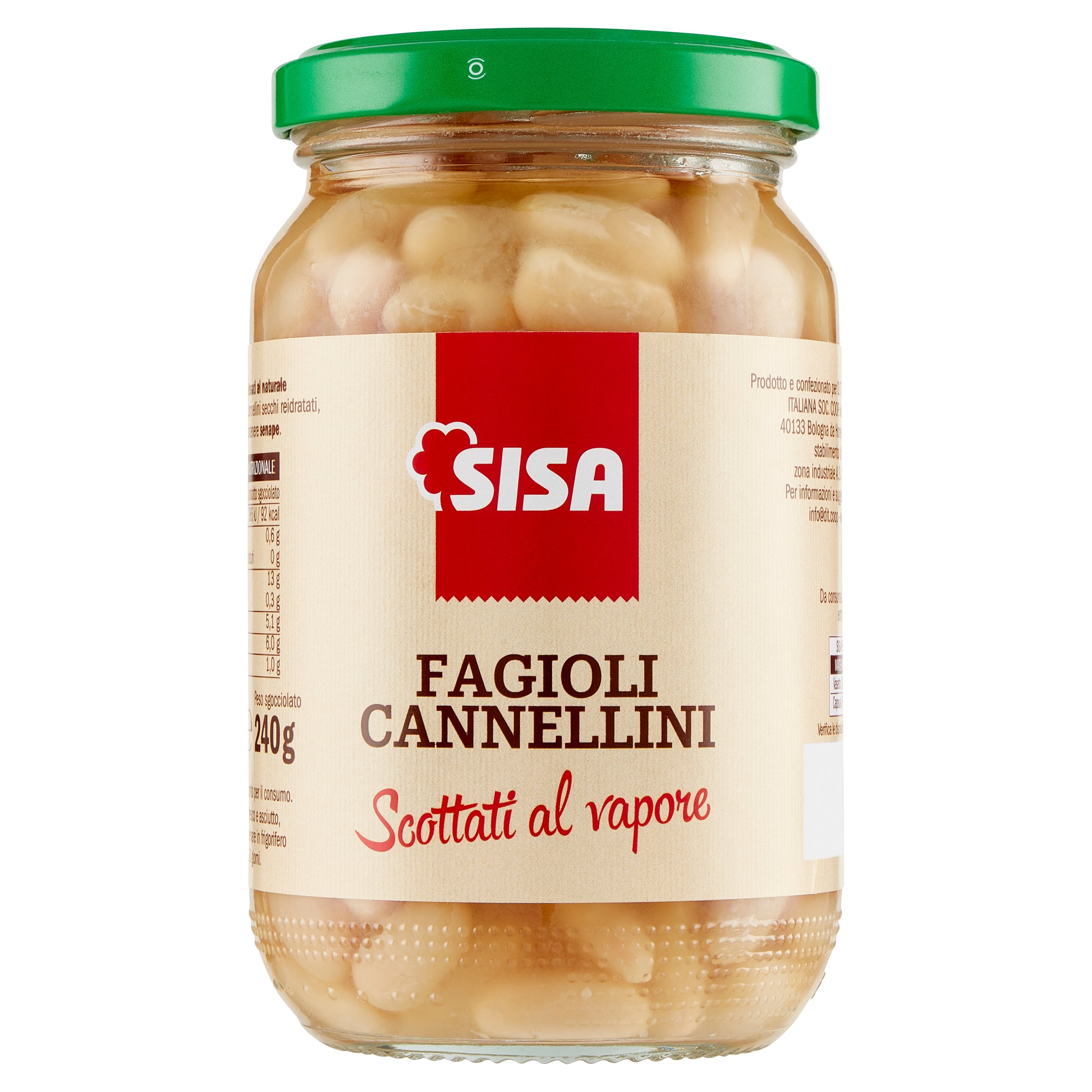 Sisa Fagioli Cannellini Scottati al vapore 360 g