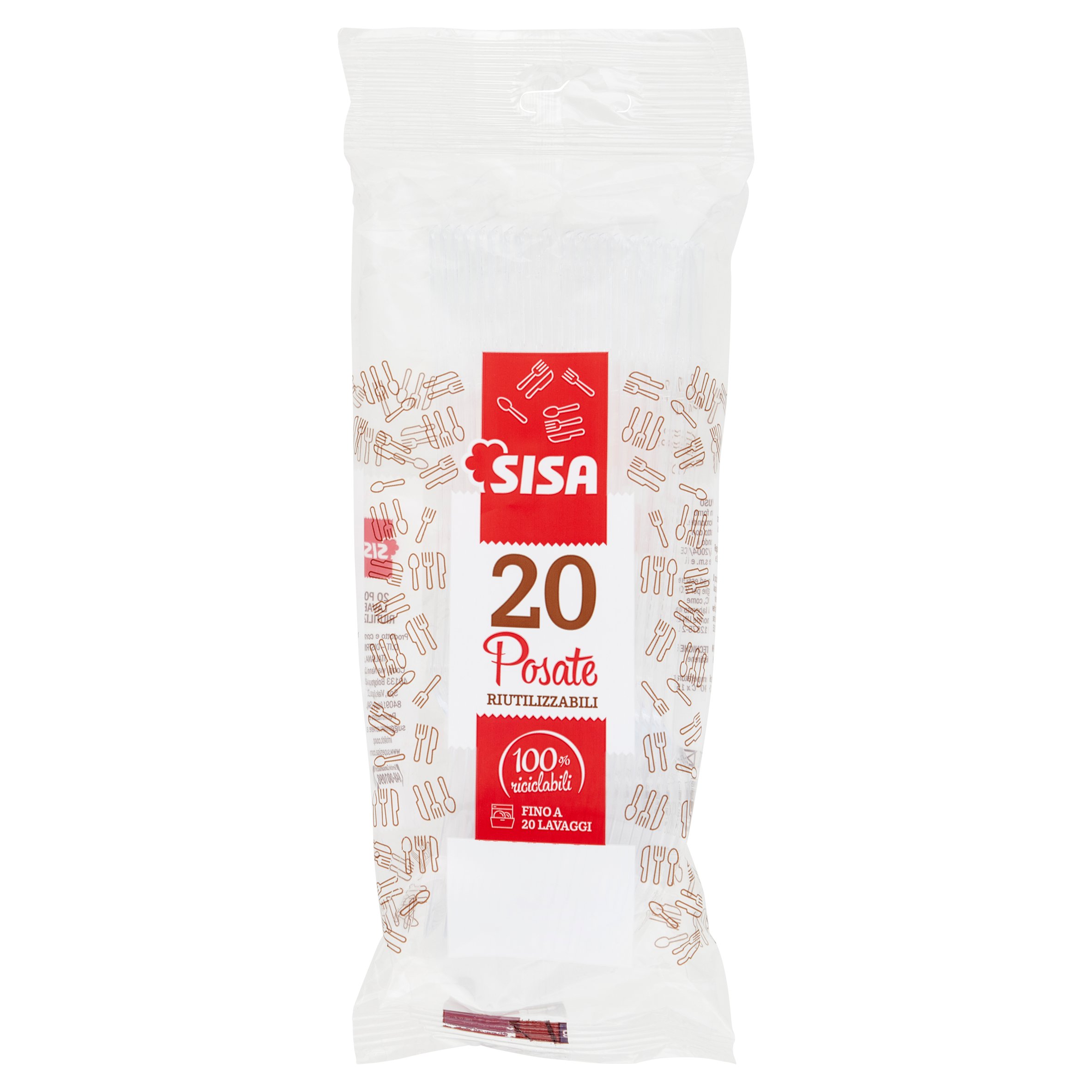 Sisa Posate Riutilizzabili Cucchiai 20 pz