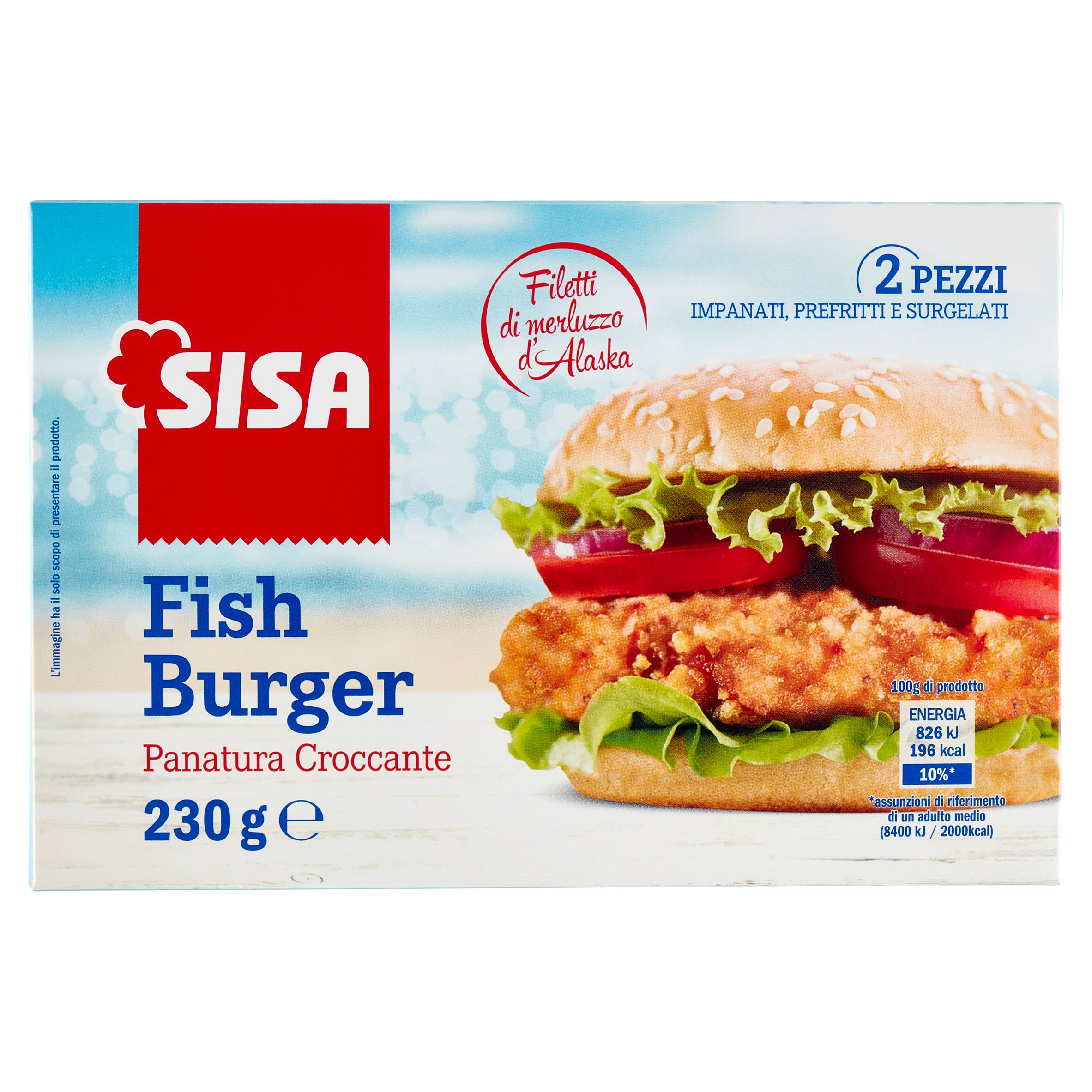 Sisa Fish Burger Surgelati 230 g