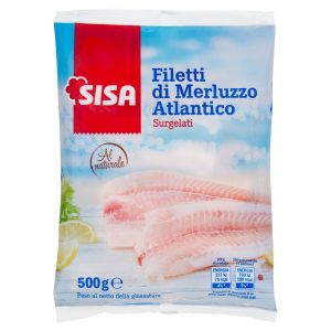 Sisa Filetti di Merluzzo Atlantico Surgelati 500 g