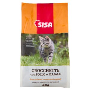 Sisa Crocchette Gatto con Pollo e Maiale 400 g